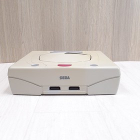 Sega Saturn console with 2 controllers & 3 games Japanese white system tested