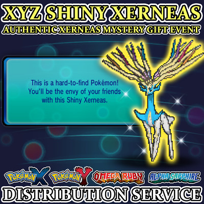 Pokemon Authentic XYZ Shiny Xerneas Event Distribution Service for XY & ORAS