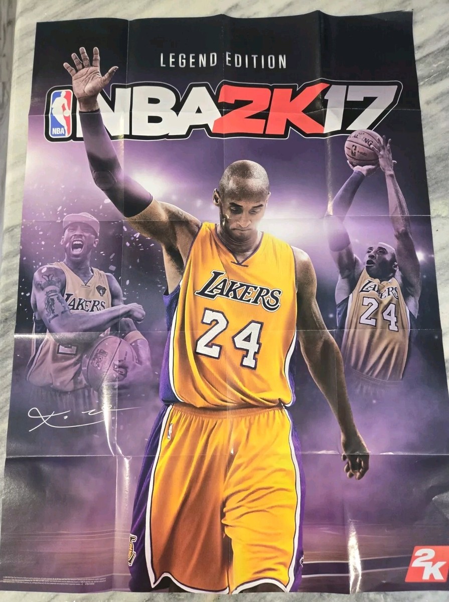 NBA 2K17 Legend Edition Kobe Bryant Tribute Wall Poster And SEALED
