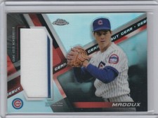 2019 TOPPS CHROME GREG MADDUX ROOKIE DEBUT GEAR REFRACTOR RELIC GAME-USED
