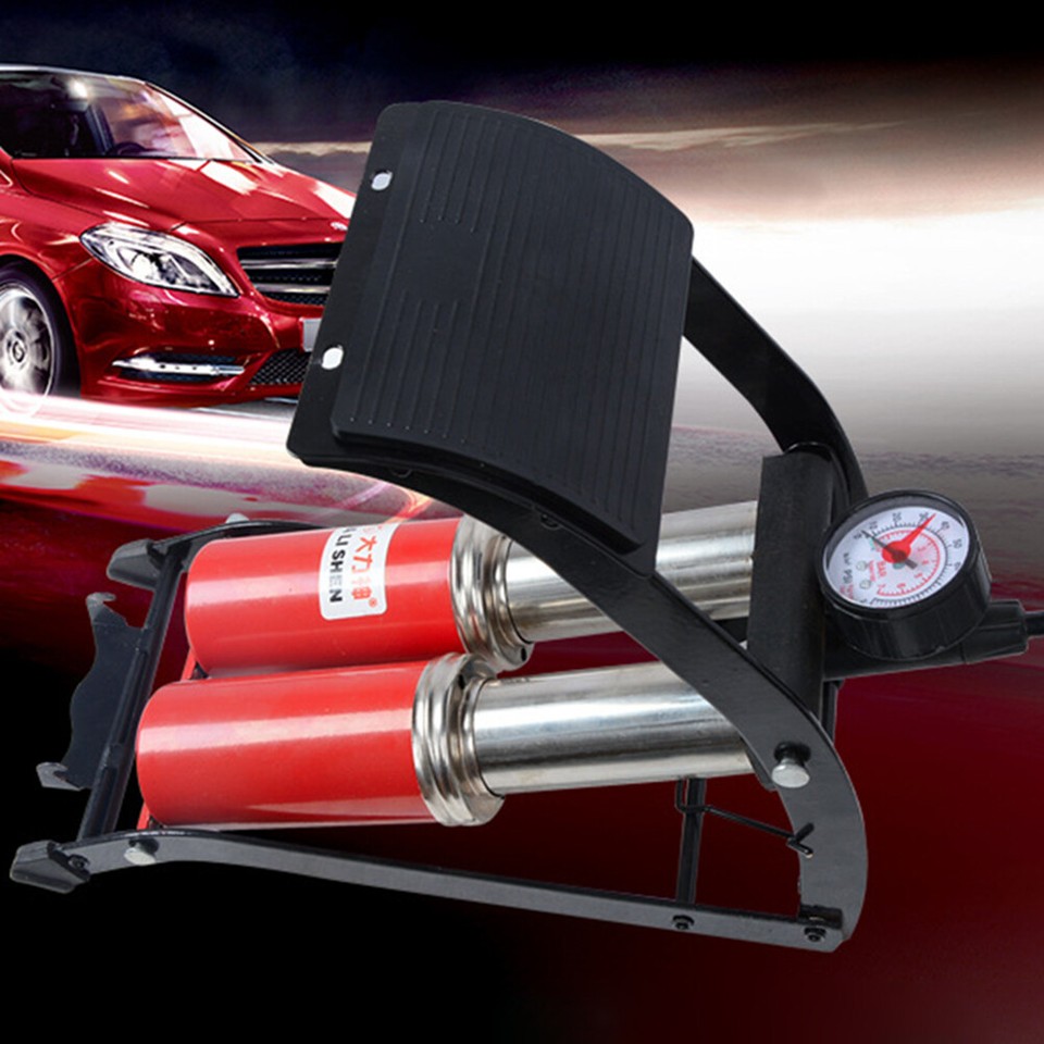 Bicycle Air Pump Air Compressor Foot Pedal Pump Foldable for Motorbike