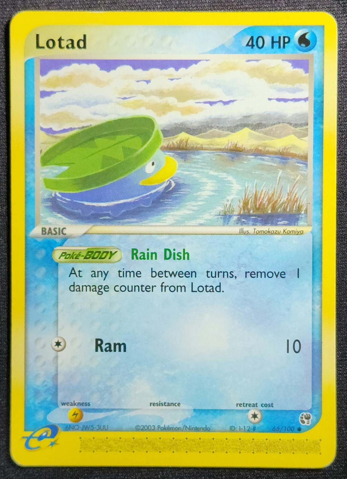 Lotad 66/100 2003 EX-Sandstorm Common Pokemon Card E-Reader Vintage