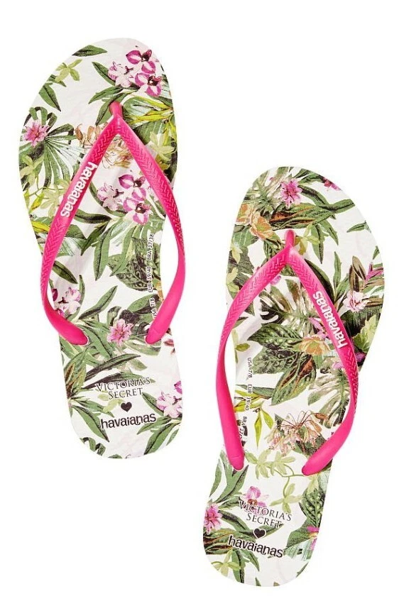 VANS Infradito Victoria Secret Havaiana's NUOVE TAGLIE XL 11 12 floreali tropicali