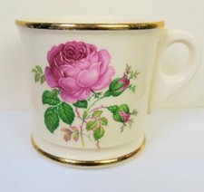Vintage Edwin Knowles Mug Pink Roses 3.25 Inch Made in the USA