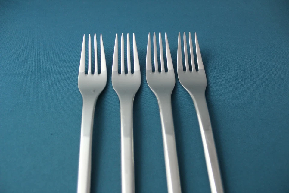 4 Dinner Forks WMF HELSINKI Stainless Germany Modern 7 3/4" - Image 3 of 4