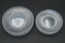 Fostoria Colony Clear Glass Swirl 7.25" Salad Plate, 8.5" Luncheon Plate *PICK*