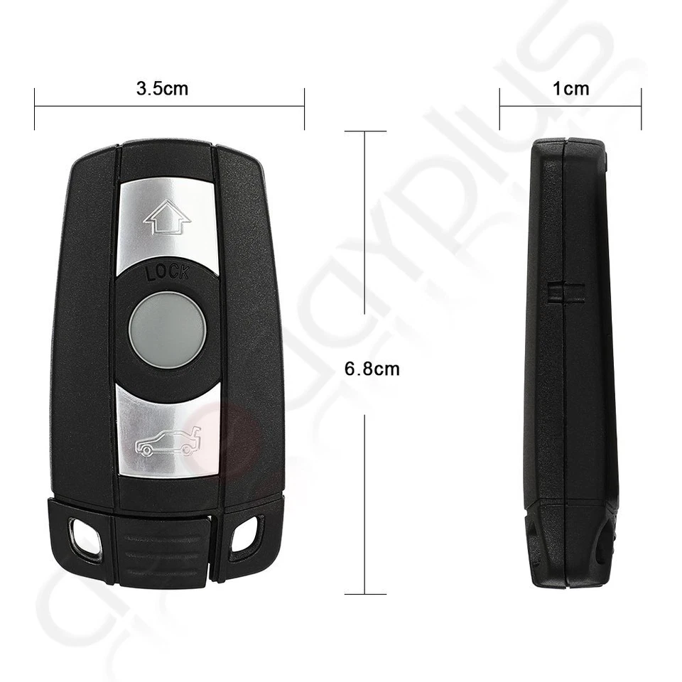 Remote Car Key Shell for BMW 328i 328xi 2006 2007 2008 2009 2010 2011 3 Buttons - Image 2 of 4