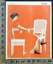 1910 WOMEN FASHION SHOE FADE-AWAY ART COLES PHILLIPS ART ILLUSTRATED COVER ZX90