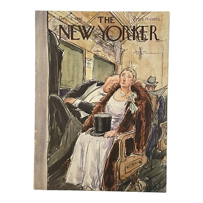 Vintage The New Yorker Dec 3 1938 Magazine Cover Only Perry Barlow Couple