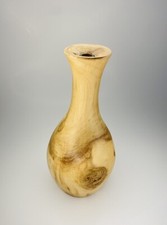 Vintage HAND TURNED Aspen Art Wood Unique Wall Vase Artist Signed 93