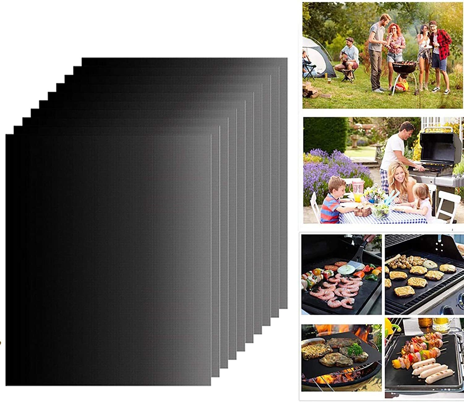 Grillmatte Aus Glasfaser Mit PTFE-Beschichtung – 30x30 Cm, Antihaft, Für Gemüse, Fleisch & Pizza