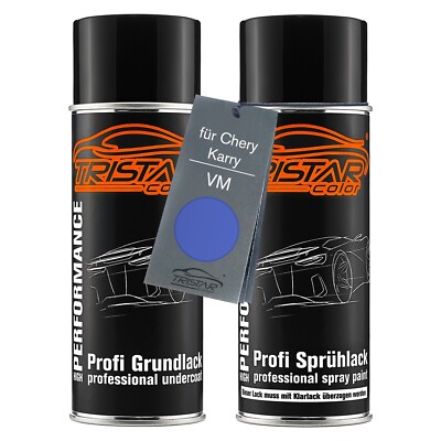Autolack Spraydosen Set für Chery Karry VM Apec Blue Metallic Grund Basislack