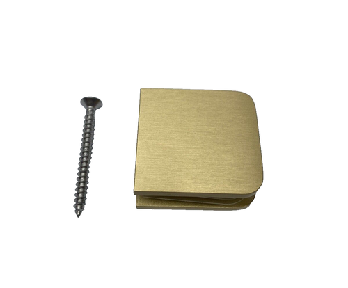 CRL UC77SB Satin Brass Traditional Style Fixed Panel U-Clamp 3-33E-04 - 第 1/7 張圖片