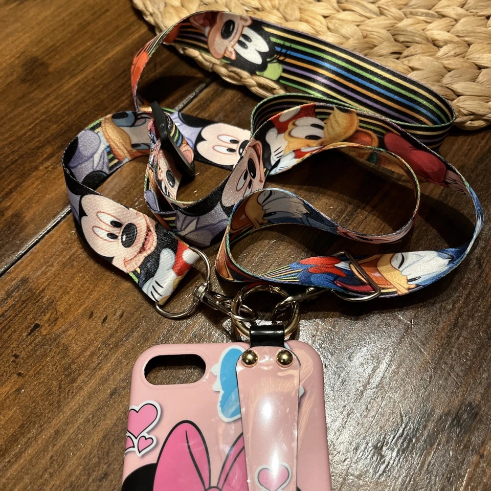 Funda protectora híbrida para iPhone, iPhone 7 Plus de Disney - Love Minnie Mouse con cordón Foto 2 de 4