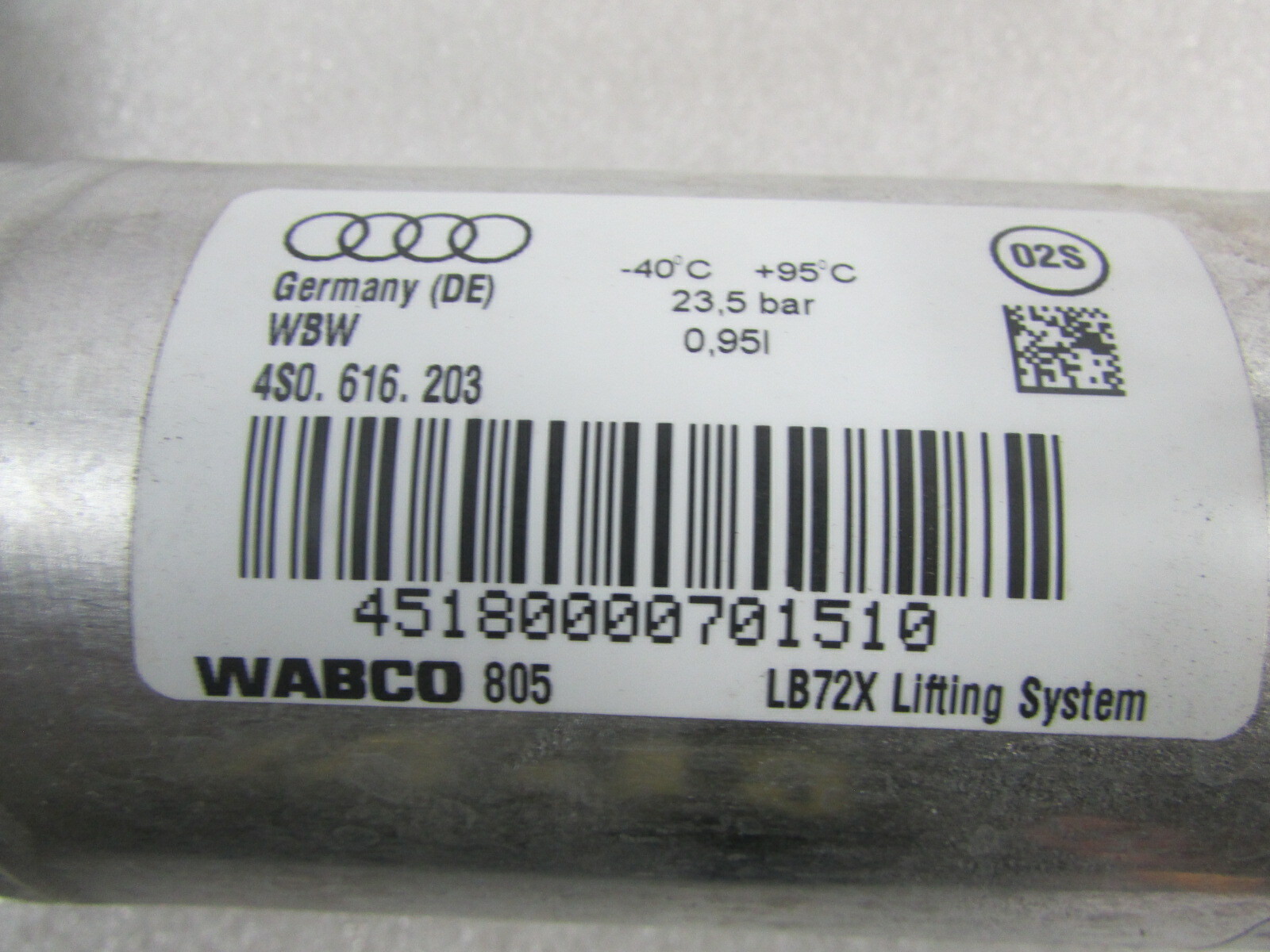 Lamborghini Huracan, Pressure Accumulator, Used, P/N 4S0616203