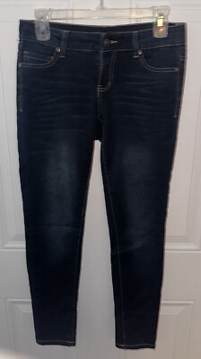 Delias Womens Dark Blue Wash Olivia Skinny Jeans Stretch Pants Size - Main Image