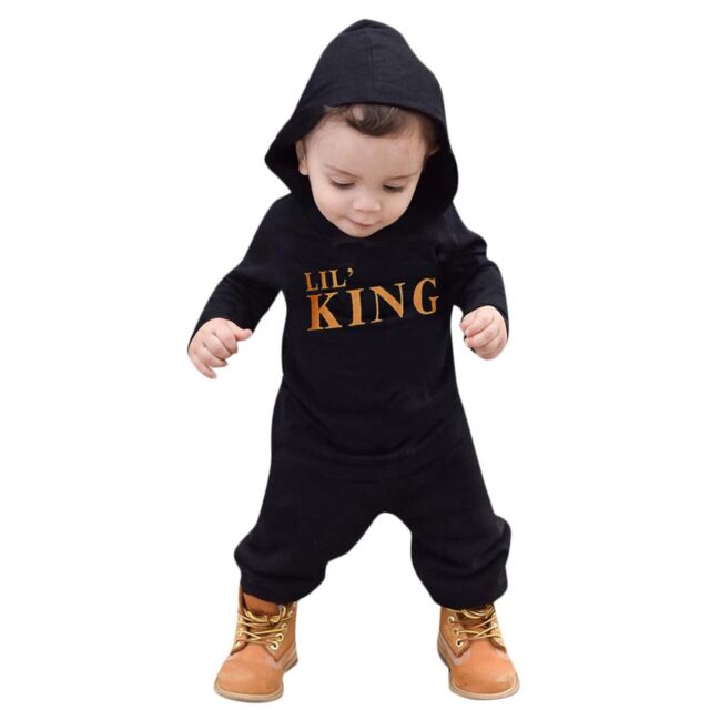 Set T Boy Look-Kaminkleidung Baby-Outfits Hosenobers + Kapuzenhemd Kleinkind