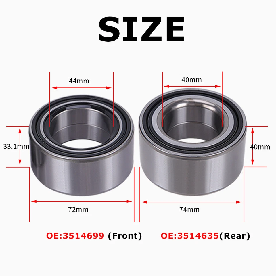 Колесные подшипники для Polaris RZR 800 RZR-4 800-S 2010 2011 2012 2013 2014 все четыре - Изображение 4 из 4