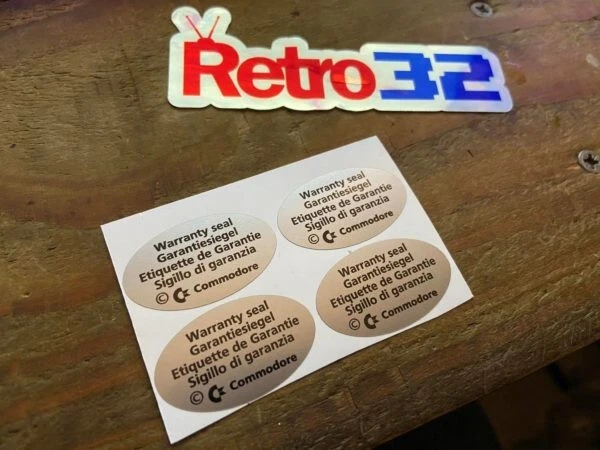 Commodore Amiga Reproduction Warranty Stickers x4 - Image 2 of 2