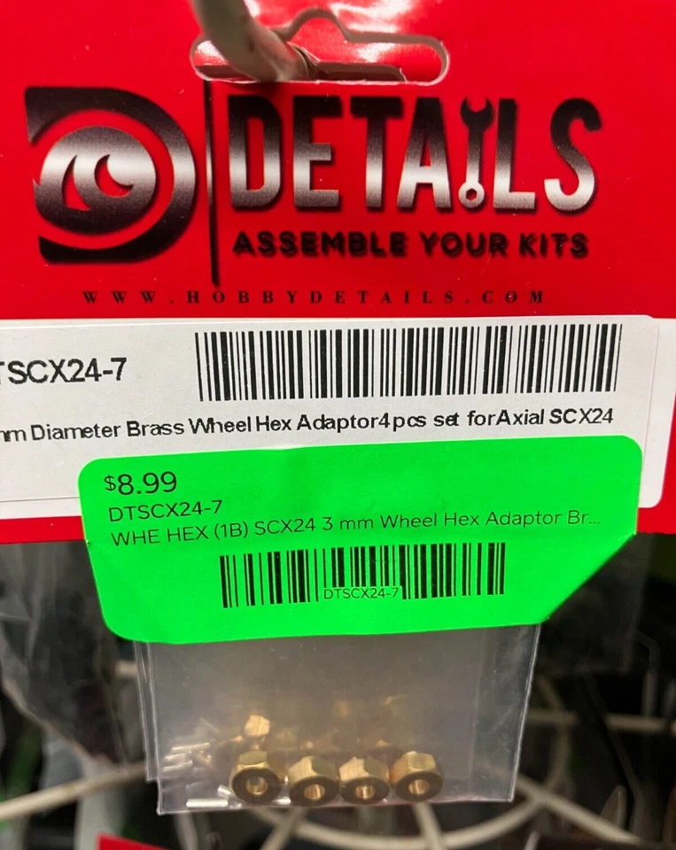 SCX24 TRC/302831R Rear Bumper & DTSCX24-7 3 mm Wheel Hex Brass (3 mm Diameter) - Image 2 of 4