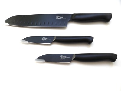 CHOP & GRILL by GREENPAN - 1x SANTOKU KNIFE 18cm + 2x Vegetable Knife 8cm