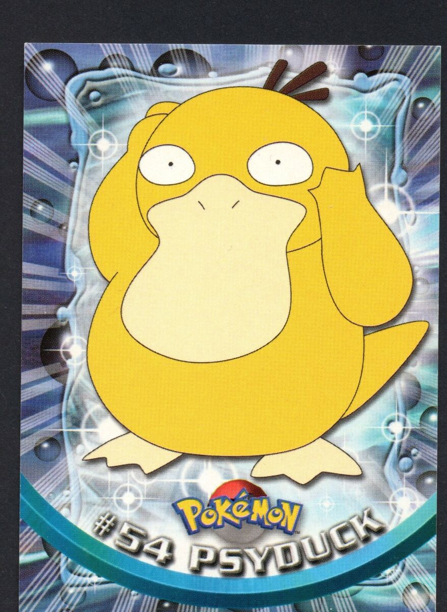 PSYDUCK CARD #54 POKEMON TRADING CARD COLLECTION TOPPS 1999 PSYDUCK CARD #54 POKEMON TRADING CARD COLLECTION TOPPS 1999