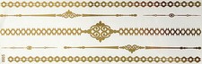 Once Temporary Flash Tattoo Classic Gold 7 Pieces Bracelet Necklace Foot Ring I5