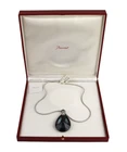 BACCARAT JEWELRY PSYDELIC ST. SILVER COCOON BLACK SCARABEE NECKLACE NEW FRANCE