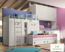 CAMERETTA PONTE+SOPPALCO 2 LETTI ARMADIO SCORREVOLE ECOLOGICA CATAS 22