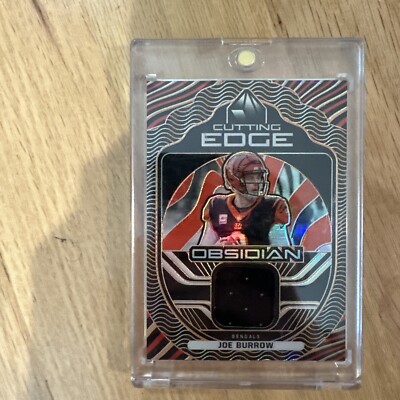 Joe Burrow 2023 Panini Obsidian Cutting Edge Patch Orange Etch Prizm /75