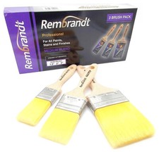 Arroworthy Paint Brush Rembrandt Synthetic Straight Cut Beavertail BoxSet 3" 2"