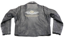 giacca harley davidson 100th Anniversary XL pelle nera 1903-2003 bar zip uomo
