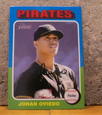 BASEBALL CARD TOPPS RETRO 1975 ARCHIVES PITTSBURGH PIRATES JOHAN OVIEDO PITCHER