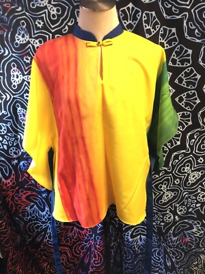 Kai Nani Vintage 70s Hawaiian Rainbow Flutter Butterfly shirt