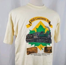Vintage Mid-Continent Railway T-Shirt XL Screen Stars Single Stitch, Deadstock