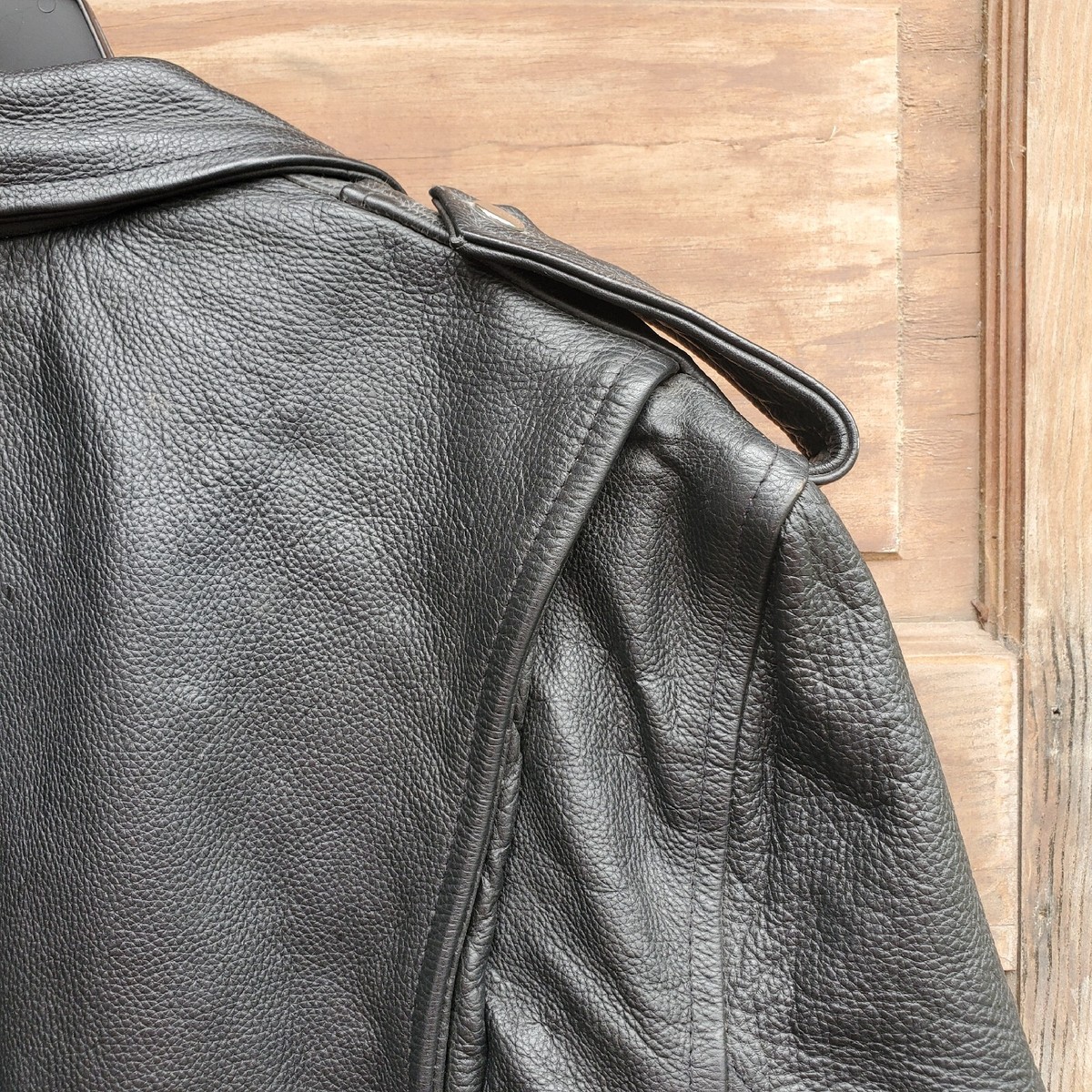 Vintage Classic Black Leather Biker Jacket Punk Rock Vintage Classic Black Leather Biker Jacket Punk Rock