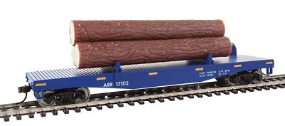 NEW Walthers Log Dump Car w/3 Logs RTR Alaska Railroad HO Scale FREE US SHIP