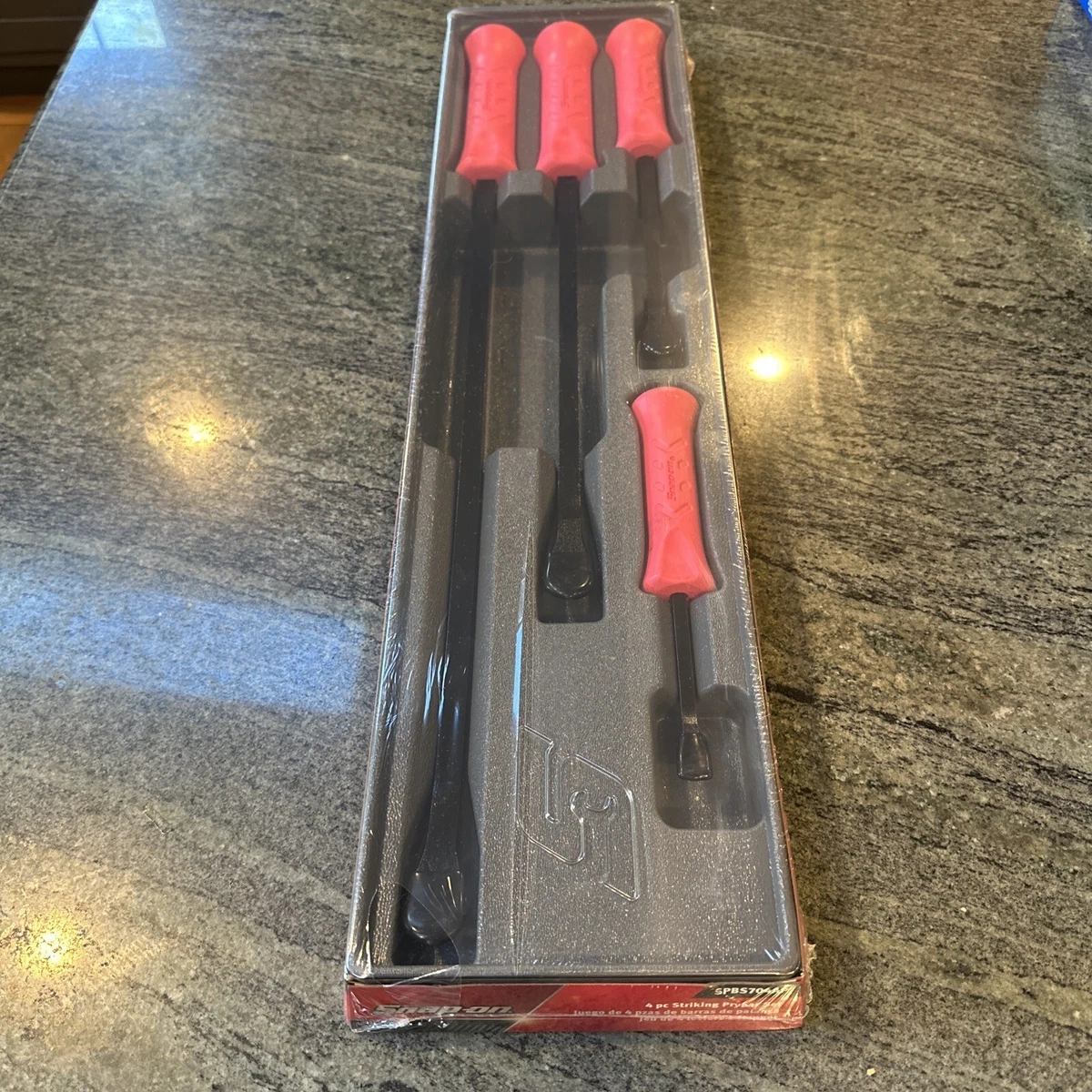 snap on spbs704ap 4 pc striking prybar set in pink sealed set
