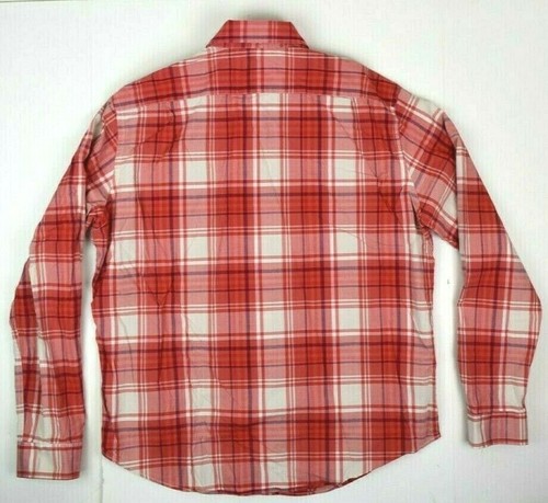 Vintage Plaid Shirt Merona Size XL 00s Red Box Shadow Plaid Cotton Cobain Grunge - Picture 2 of 9