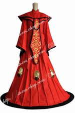 Star Wars Cosplay Costume The Phantom Menace Queen Padme Amidala Dress Red