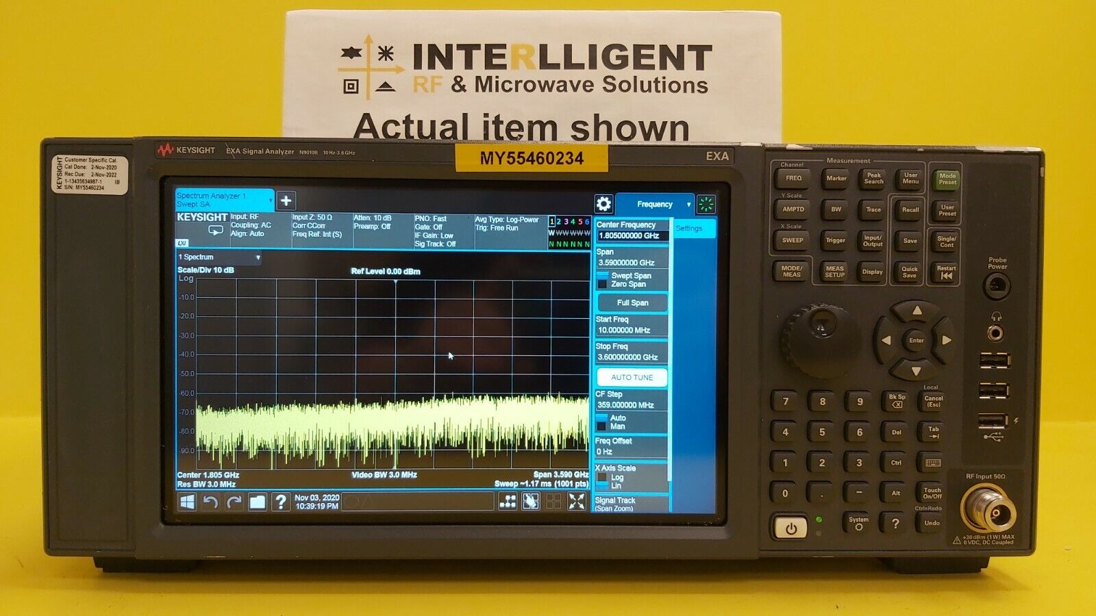 Keysight N9010B EXA Signal Analyzer, 10 Hz to 44 GHz - ConRes Test