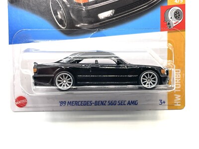 2023 Hot Wheels Mercedes-Benz 560 SEC AMG (black) SUPER CUSTOM WHEEL SWAP by AEB