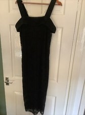 Womens Next Maternity Black Lace Bodycon Dress. Size 10