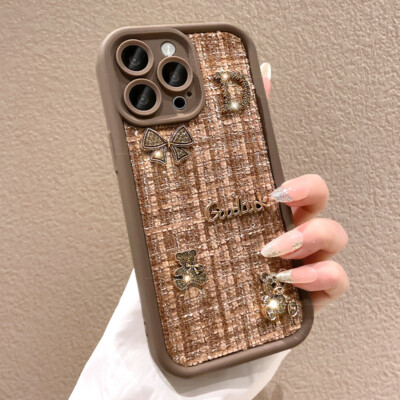 For OPPO VIVO Flash Diamond Bear Handmade ShockProof Phone Case Cover Women Girl