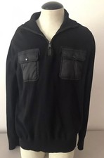 Banana Republic Men's Black 1/4 Zip Pullover Sweater Size L