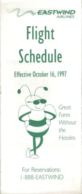 Eastwind Airlines system timetable 10/16/97 [0123] Buy 4+ save 50%