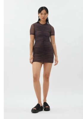 mesh t shirt dress black Insatiable Long Sleeve Mesh Mini Dress Black