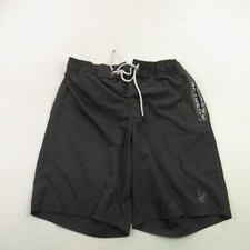 Spyder Shorts Mens Large Black Pockets Swimwear Surfer Casual Swim Trunks