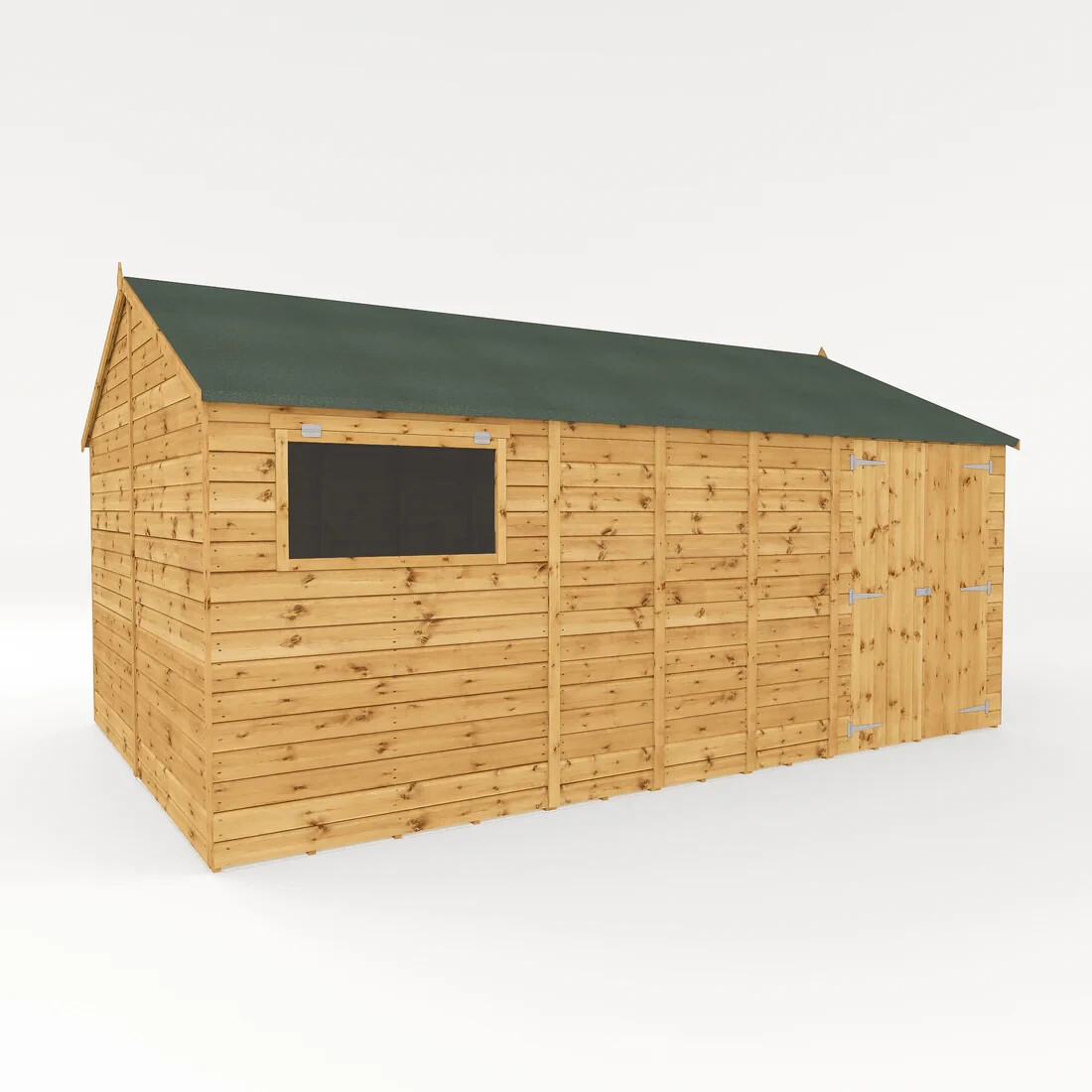 16x10 Wooden Garden Shed Workshop Shiplap Reverse Apex Storage