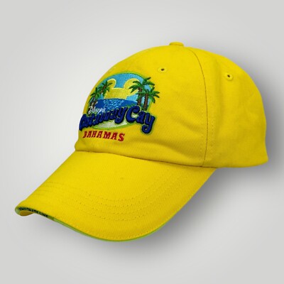 Disney Cruise Line Castaway Cay Embroidered YOUTH SIZE Hat Cap Yellow Bahamas OS
